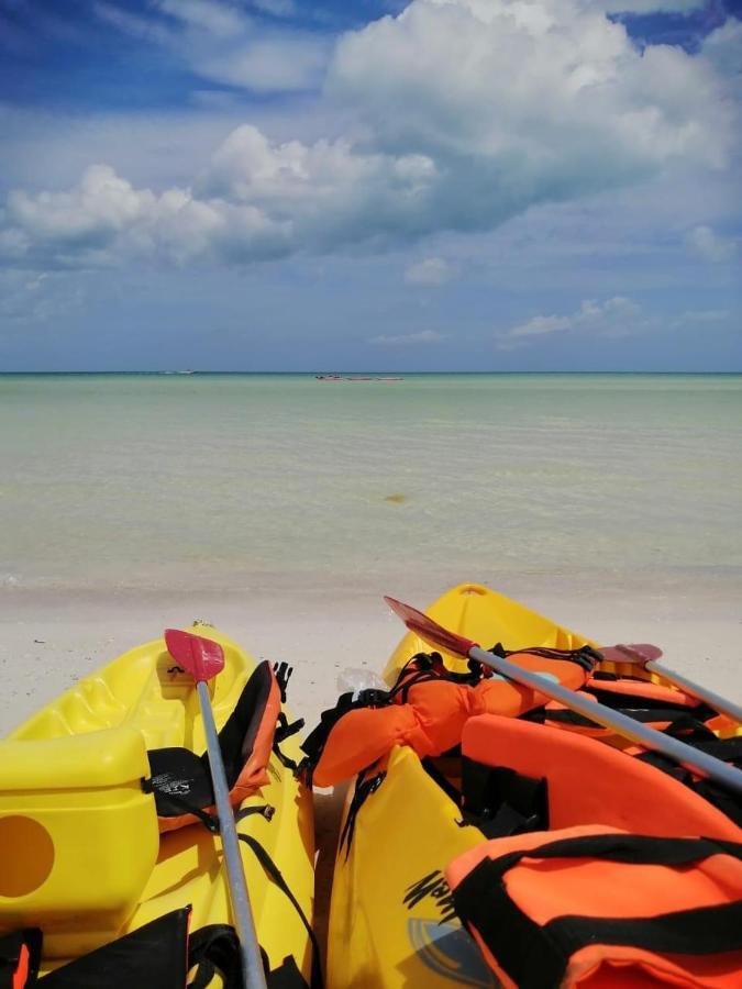Hotel Mayari Holbox エクステリア 写真 Kayak on the beach